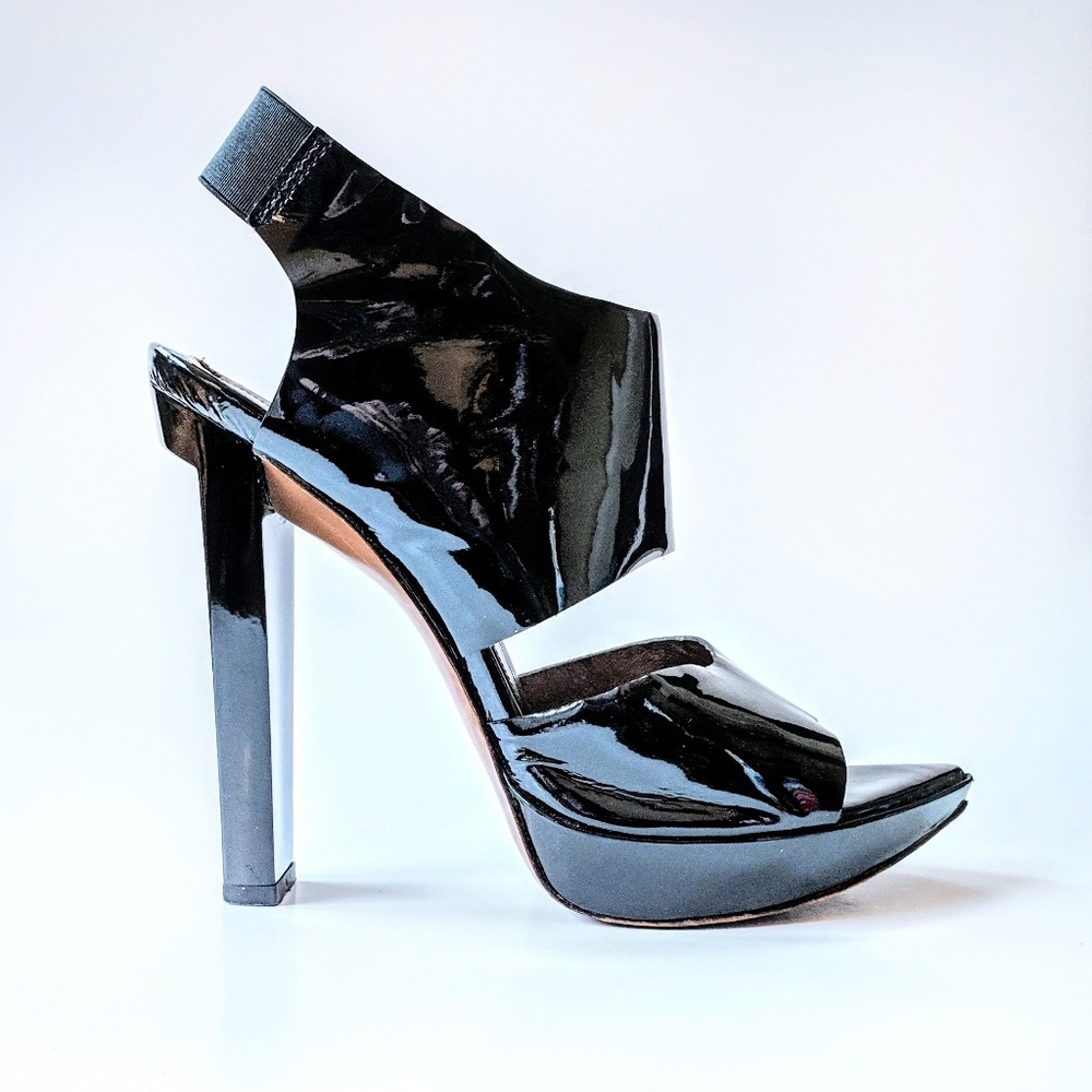 Marni platform patent heels black sandals, 37